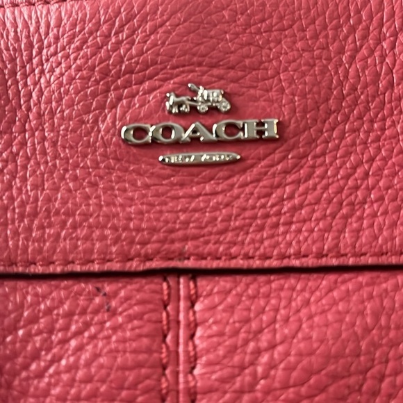 Coach Lexy Large Strawberry Pink Pebble Leather Shoulder Bag - Picture 6 of 16